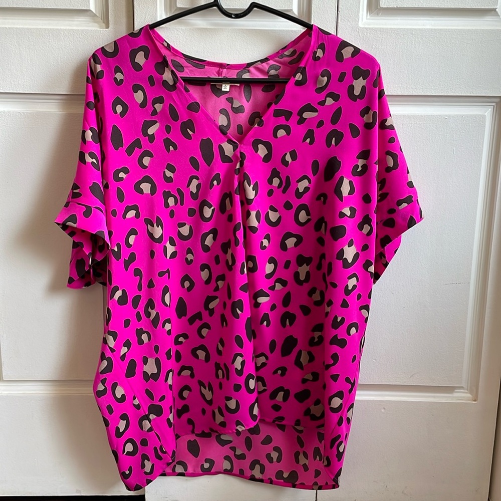 Cheetah print blouse